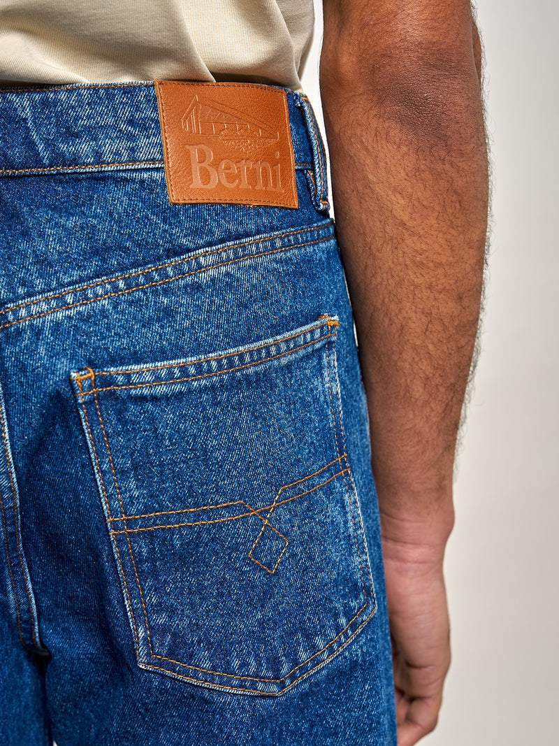 The Retro Reign Denim Pants Blue - Berni