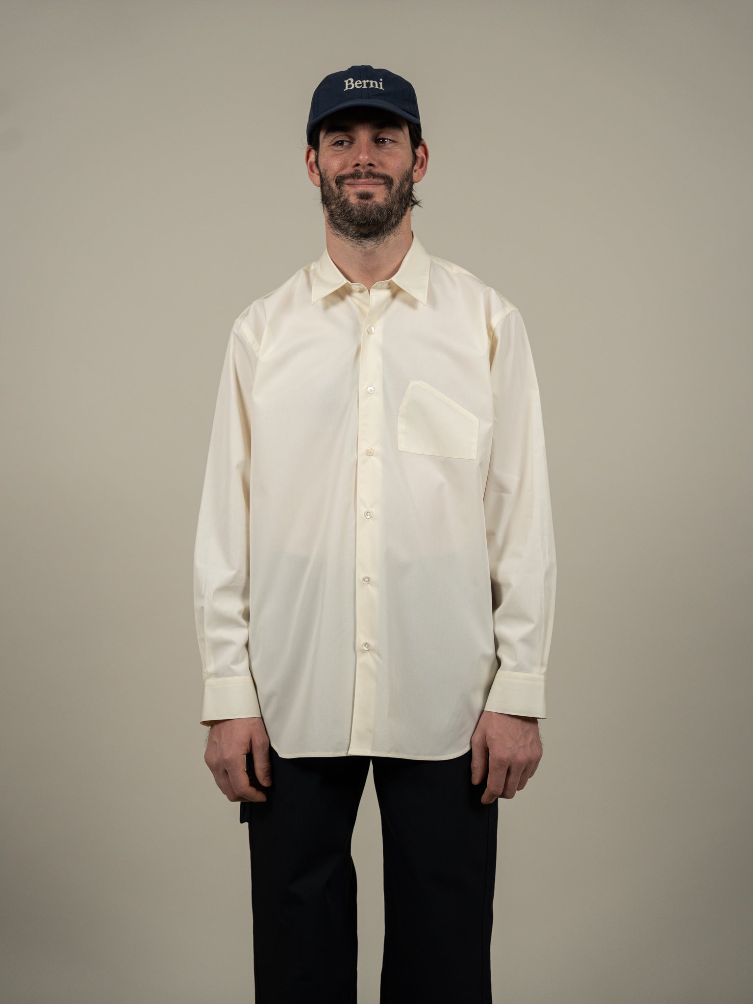 The Home Pocket Shirt Vintage White - Berni