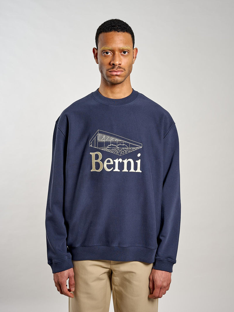 The Landmark Sweater Navy - Berni