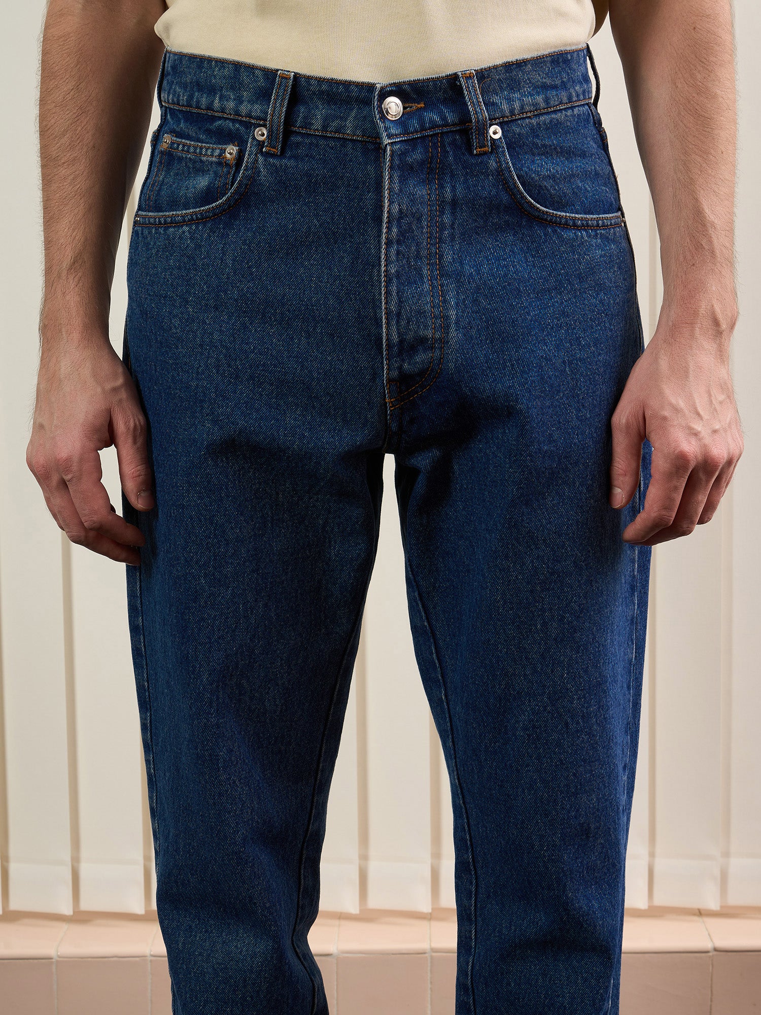 The Retro Reign Denim Pants Blue